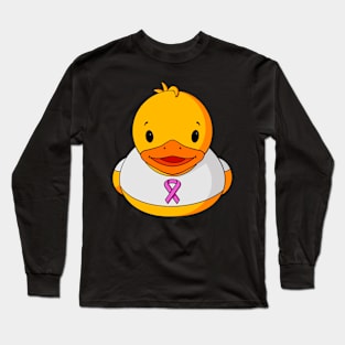 Breast Cancer Awareness Rubber Duck Long Sleeve T-Shirt